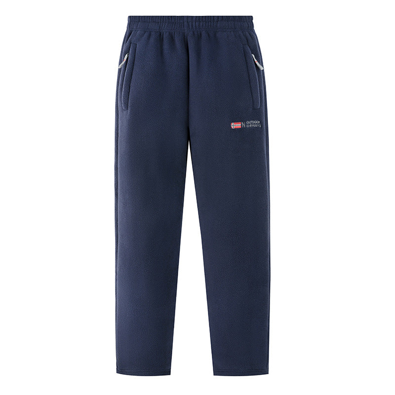 Damen Bequeme Thermo-Fleece-Jogginghose mit Gummibund und Reißverschlusstaschen Shop Nory