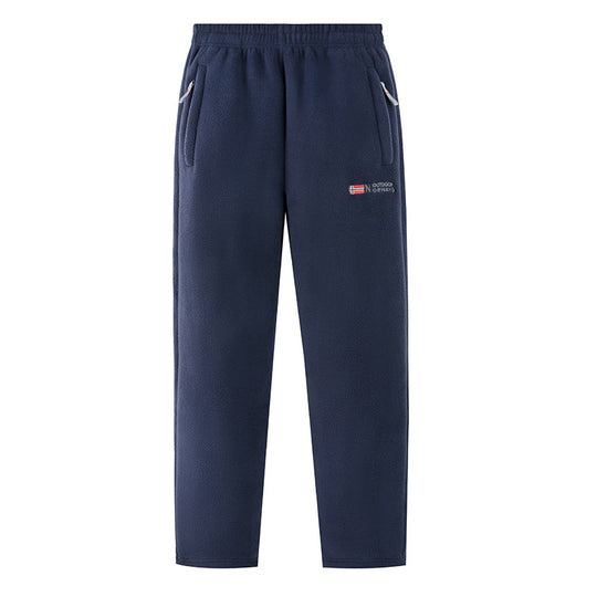 Damen Bequeme Thermo-Fleece-Jogginghose mit Gummibund und Reißverschlusstaschen Shop Nory