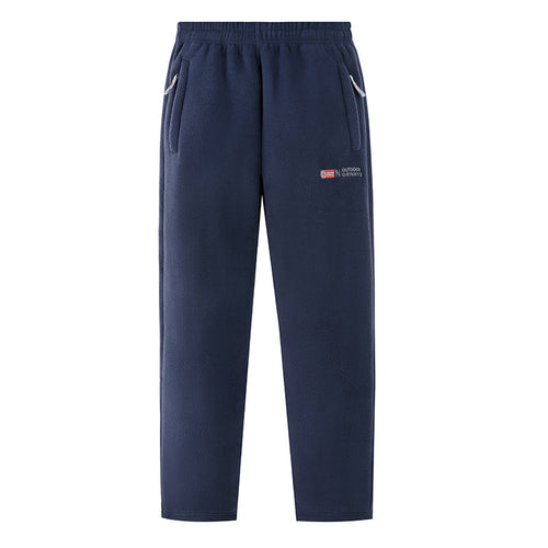 Damen Bequeme Thermo-Fleece-Jogginghose mit Gummibund und Reißverschlusstaschen Shop Nory