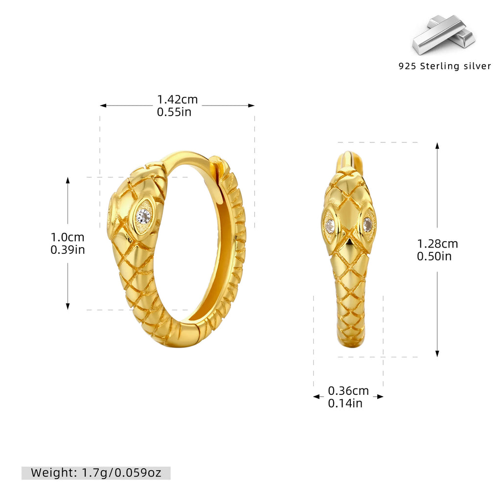 Damen Ohrhänger im einzigartigen Schlangendesign aus 925 Sterling Silber Shop Nory