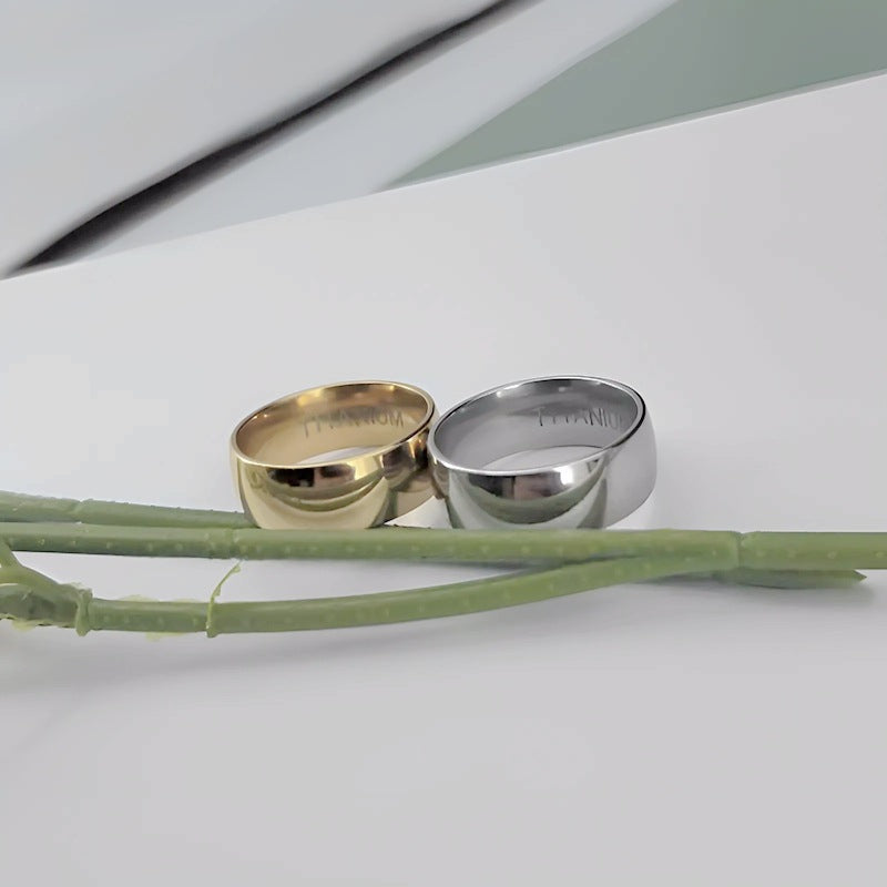 Herren Titanring mit glänzender Oberfläche Shop Nory