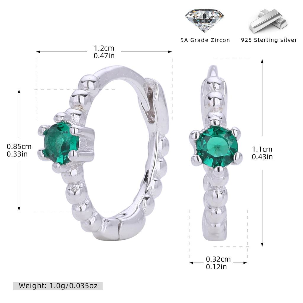Damen Creolen mit funkelnden Zirkonstein-Akzenten und modernem Design Shop Nory