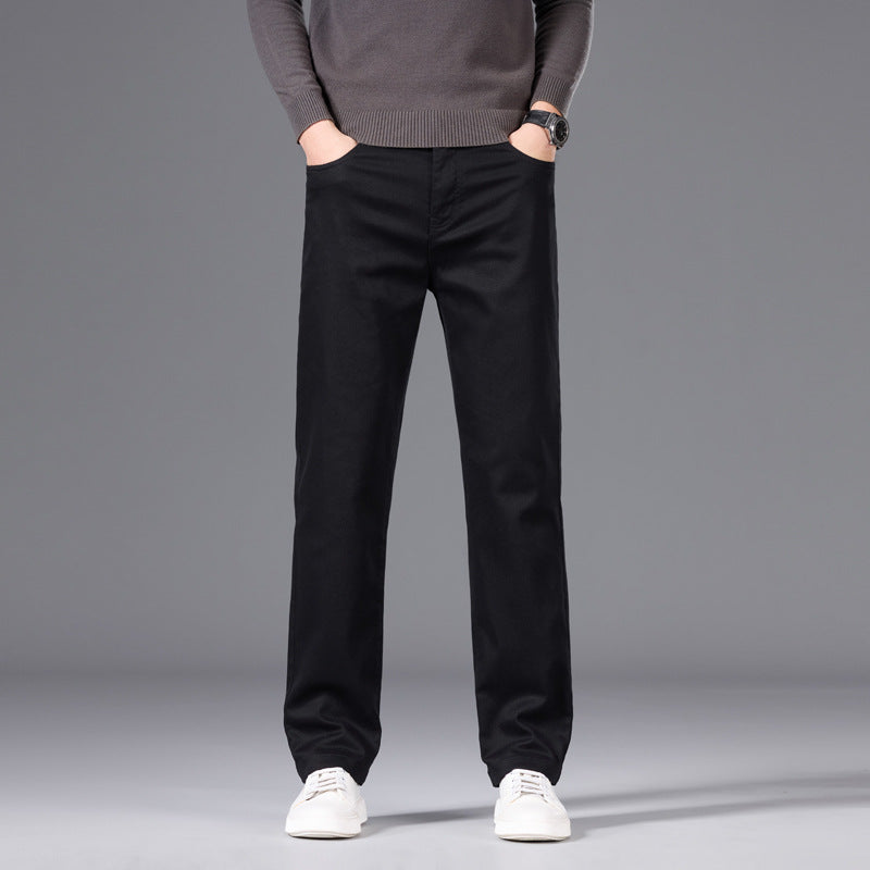 Herren Entspannte Baumwoll-Twill-Chinohose mit geradem Bein Shop Nory
