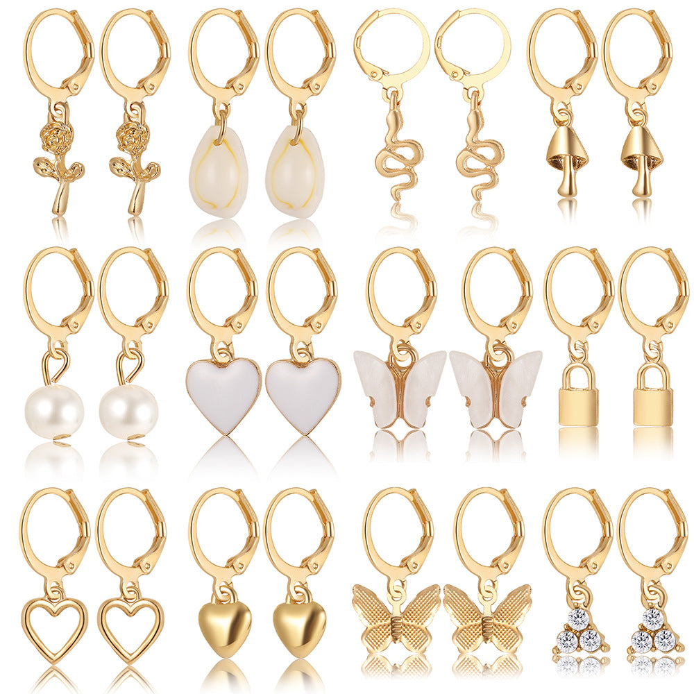 Damen Ohrringe-Set mit vielseitigen Anhängern und eleganten Designs Shop Nory