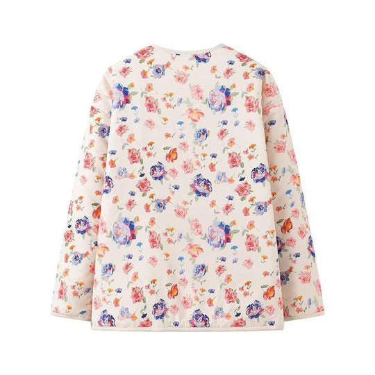 Damen Gesteppte Übergangsjacke mit Rundhalsausschnitt, Druckknopfverschluss und aufgesetzten Taschen Shop Nory