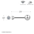 Damen Piercing mit funkelndem 5A Zirkon aus hochwertigem 925 Sterling Silber Shop Nory