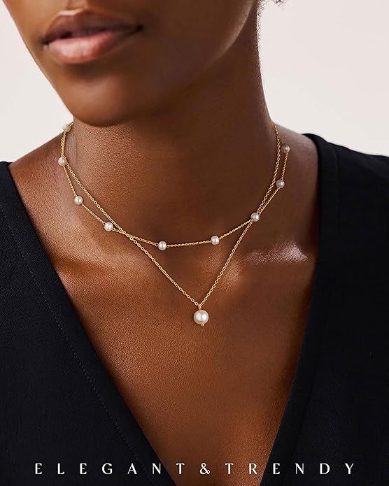 Damen Layered Halskette mit maritimen Motiven und edlen Akzenten Shop Nory
