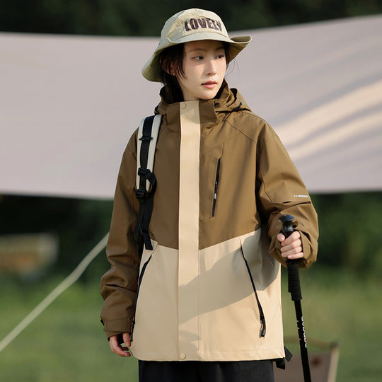 Damen Trekking-Softshell-Parka mit zweilagiger Membran, verschweißten Nähten und verstellbarer Kapuze Shop Nory