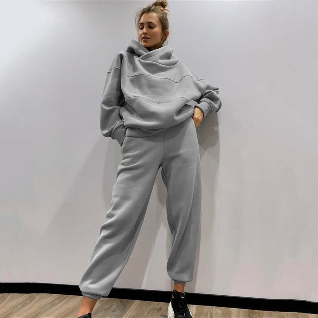 Damen Oversized Loungewear-Set aus schwerem French-Terry mit strukturierter Kapuze und Relax-Jogginghose Shop Nory