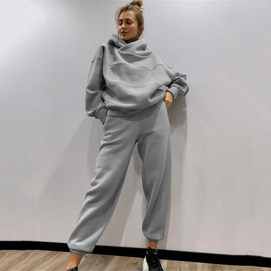 Damen Oversized Loungewear-Set aus schwerem French-Terry mit strukturierter Kapuze und Relax-Jogginghose Shop Nory