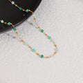 Damen elegante Halskette mit bunten Kristall-Elementen Shop Nory
