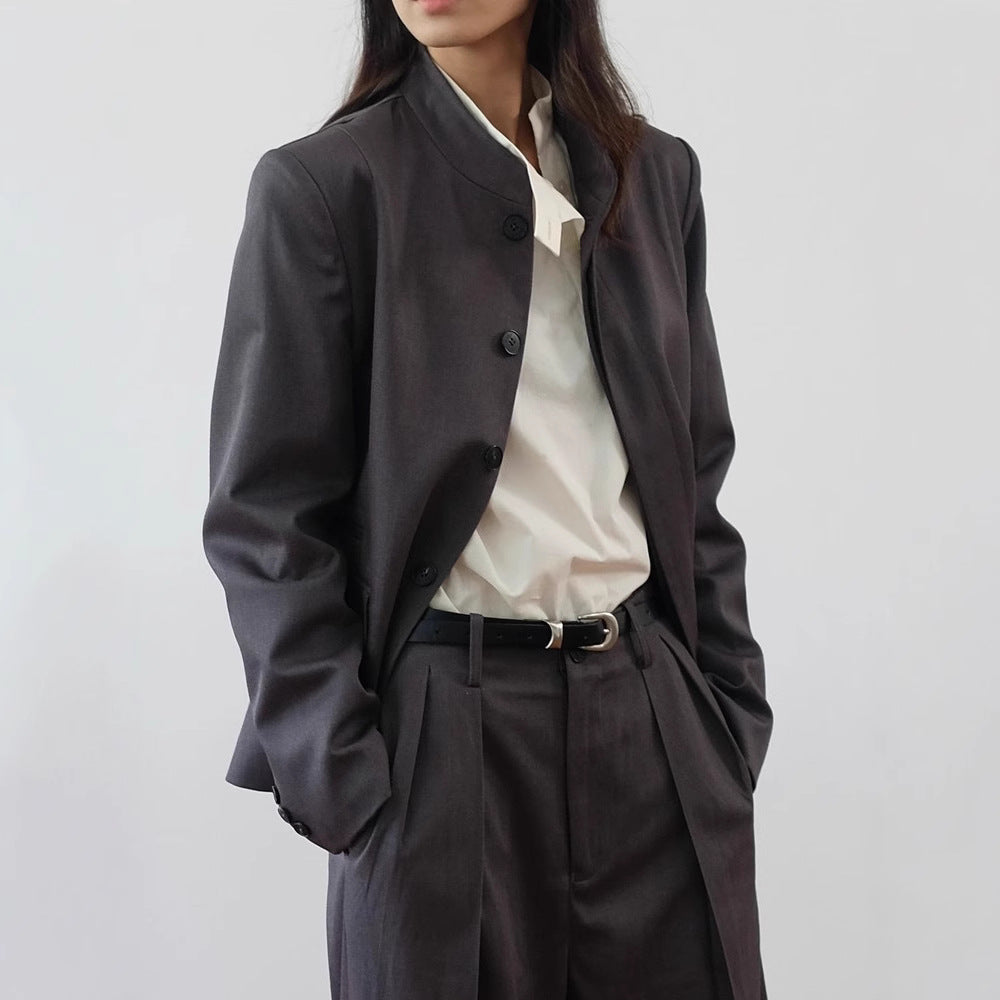 Damen Modische Kurzjacke mit Stehkragen Shop Nory