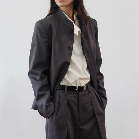 Damen Modische Kurzjacke mit Stehkragen Shop Nory