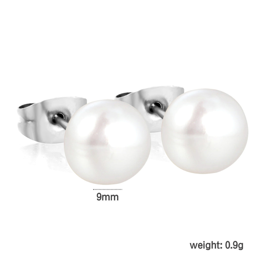 Damen Ohrstecker mit luxuriösen Perlen aus hochwertigem Edelstahl Shop Nory