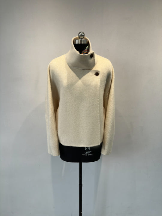 Damen Gemütlicher Oversized Mock Neck Pullover Shop Nory