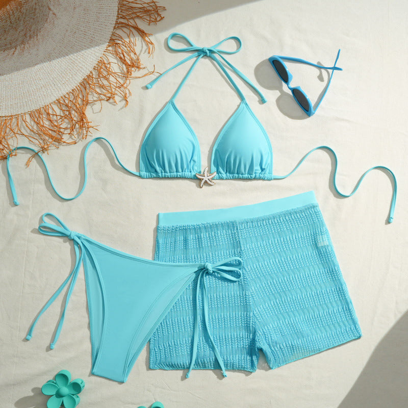Damen Bikini-Set mit trendigen Raffungen und modischem Höschen