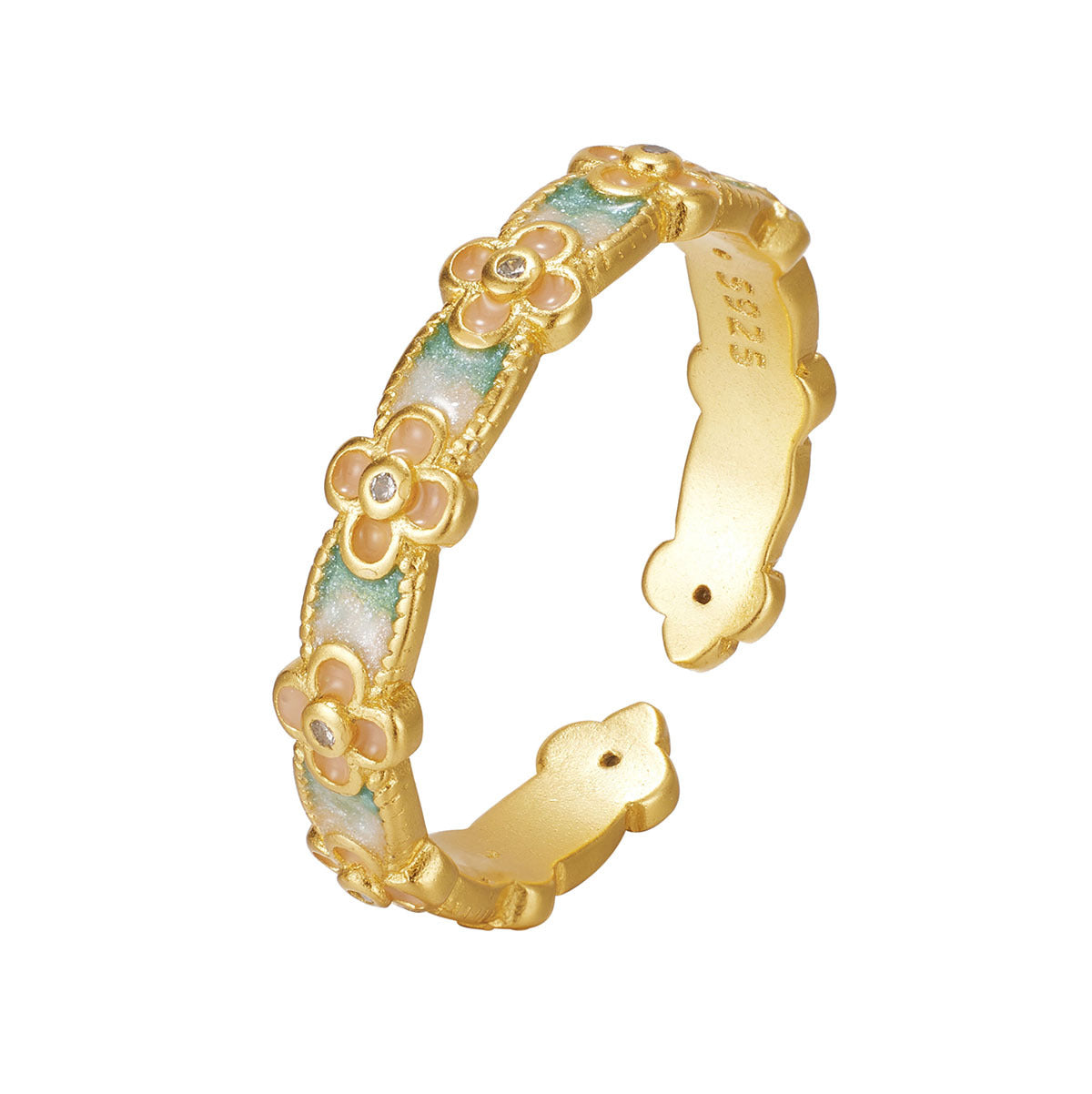 Damen Schmuckring mit floralen Details Shop Nory