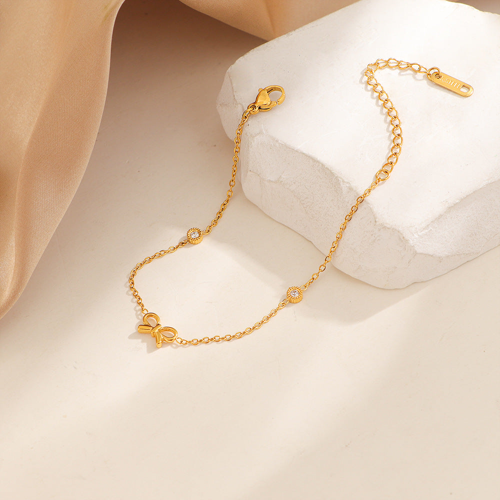 Damen Dainty Bow Charm Armband Shop Nory