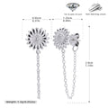Damen Ohrhänger mit filigranem Sonnenblumen-Design und hochwertigem 925 Sterling Silber Shop Nory