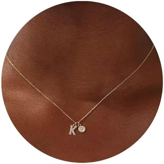 Damen Namenshalskette mit funkelndem Zirkonia-Anhänger und edlem Gliederdesign Shop Nory