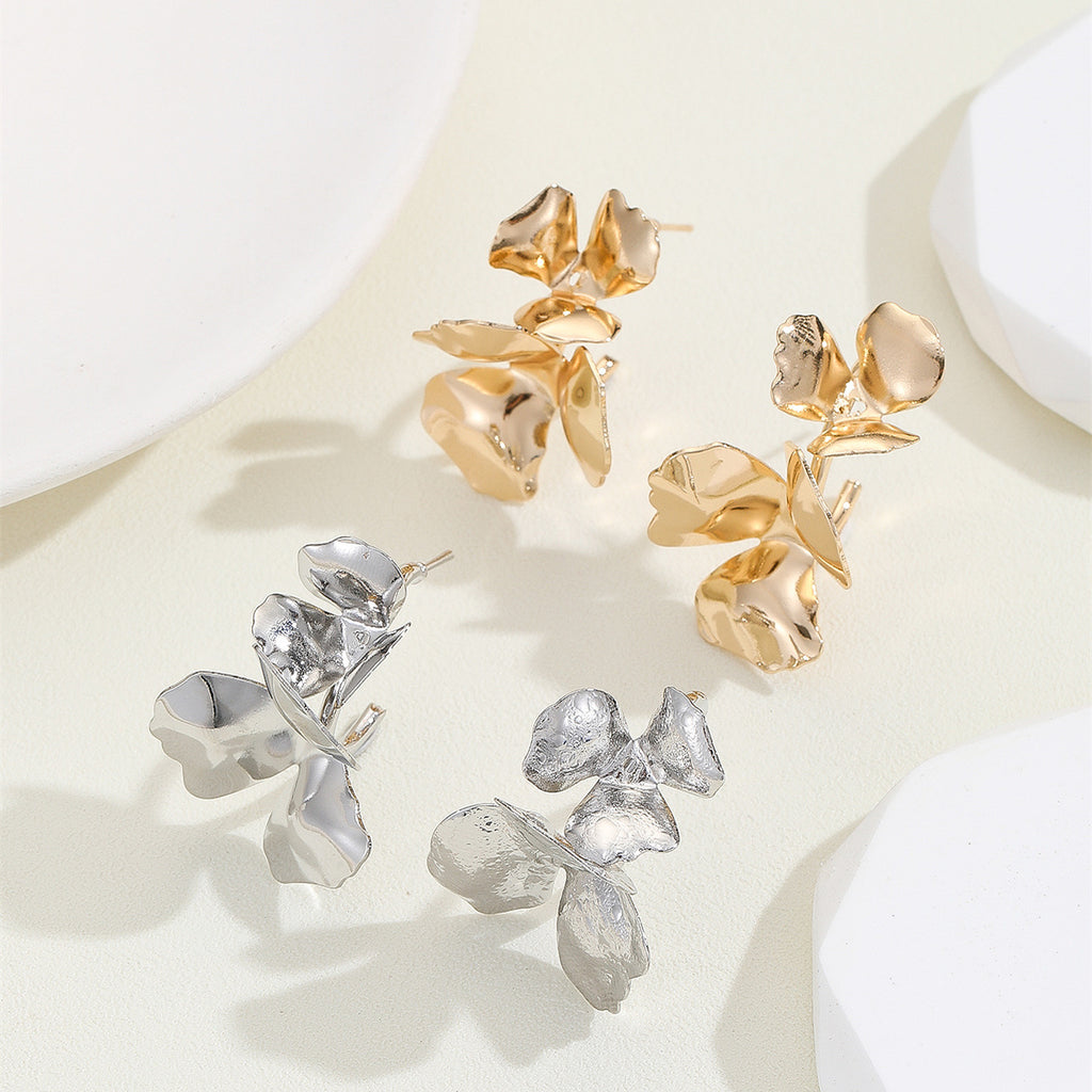 Damen Ohrhänger im eleganten, skulpturalen Blumendesign Shop Nory