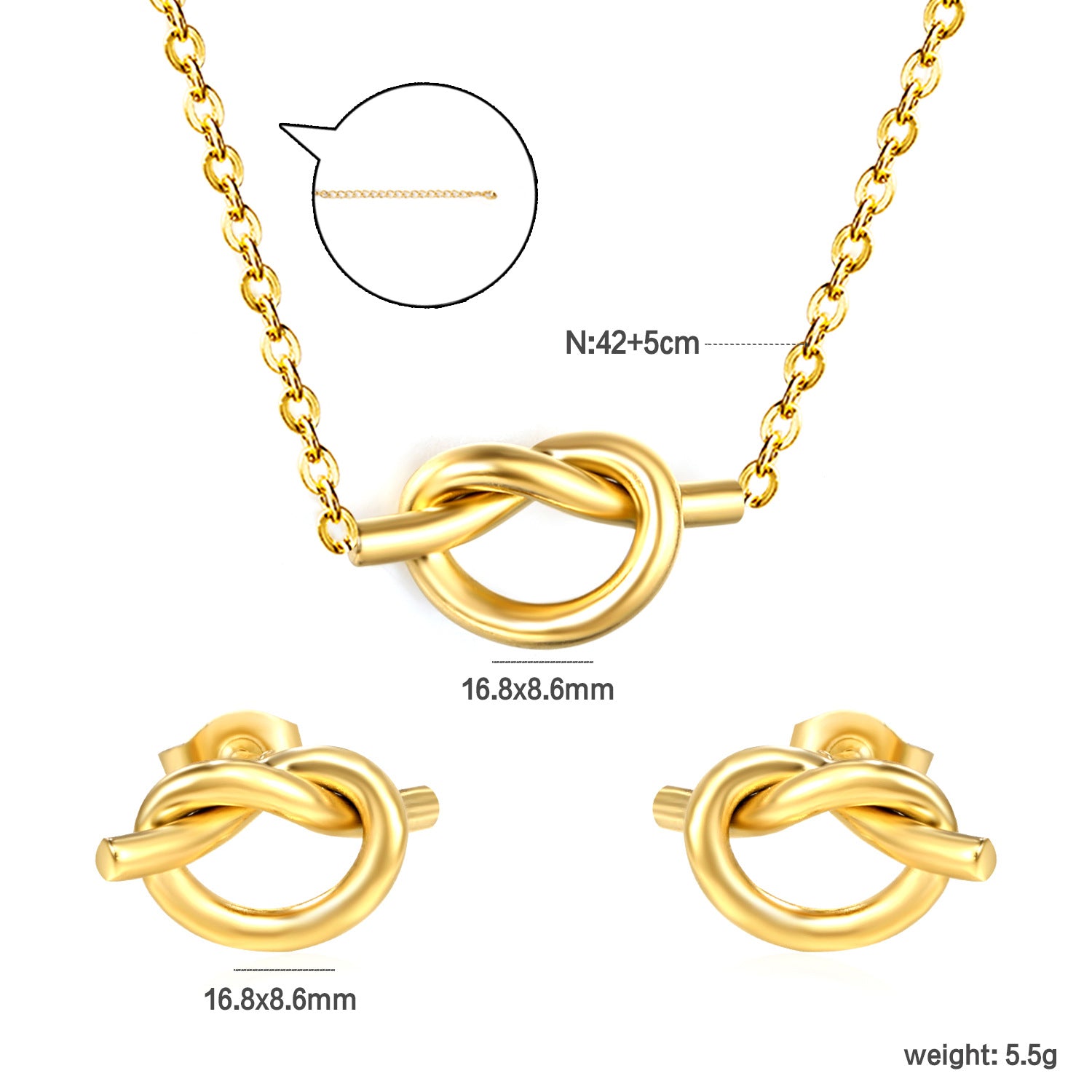 Damen Schmuckset mit schwarzem Herzanhänger und eleganten Ohrringen Shop Nory