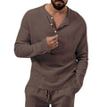 Herren Langarmshirt mit Knopfleiste Shopnory