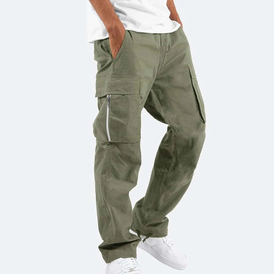 Herren robuste Cargo-Jeans mit seitlichen Reißverschlusstaschen
