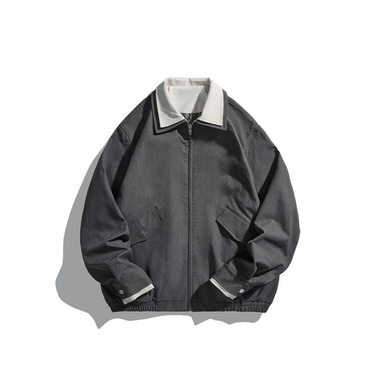 Herren Kurzjacke im Boxy‑Cut aus robustem Canvas mit kontrastierendem Umlegekragen Shop Nory