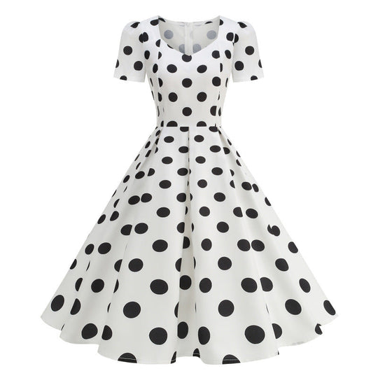 Damen Freizeitkleid mit floralem Design und schwingendem Rock