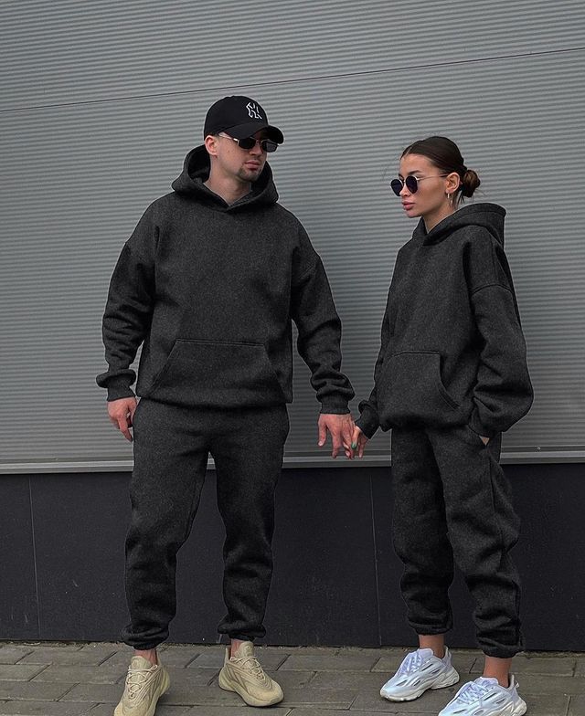 Unisex Oversize-Kapuzenpullover und Relax-Jogginghose Set aus hochwertiger Baumwollmischung Shop Nory
