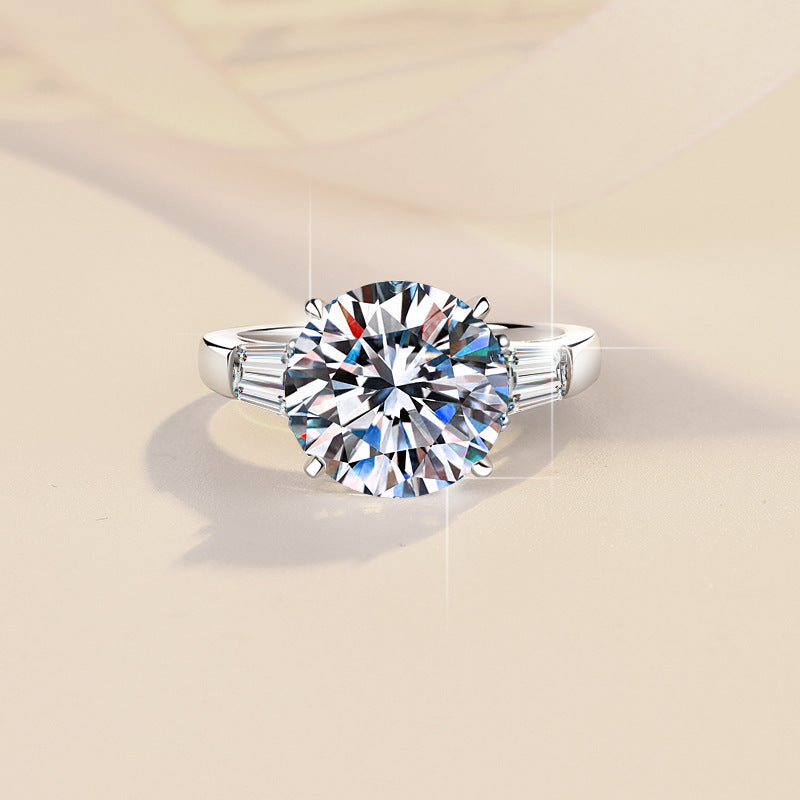 Damen Solitärring mit strahlendem Kristall und eleganten Akzenten Shop Nory