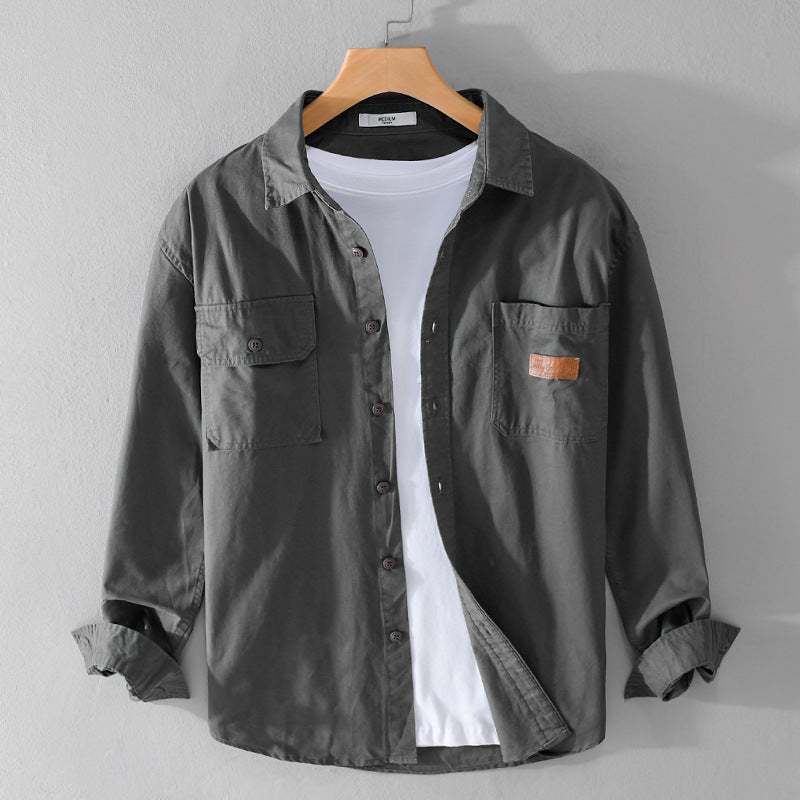 Herren Overshirt-Hemdjacke im Utility-Stil mit Brusttaschen Shop Nory