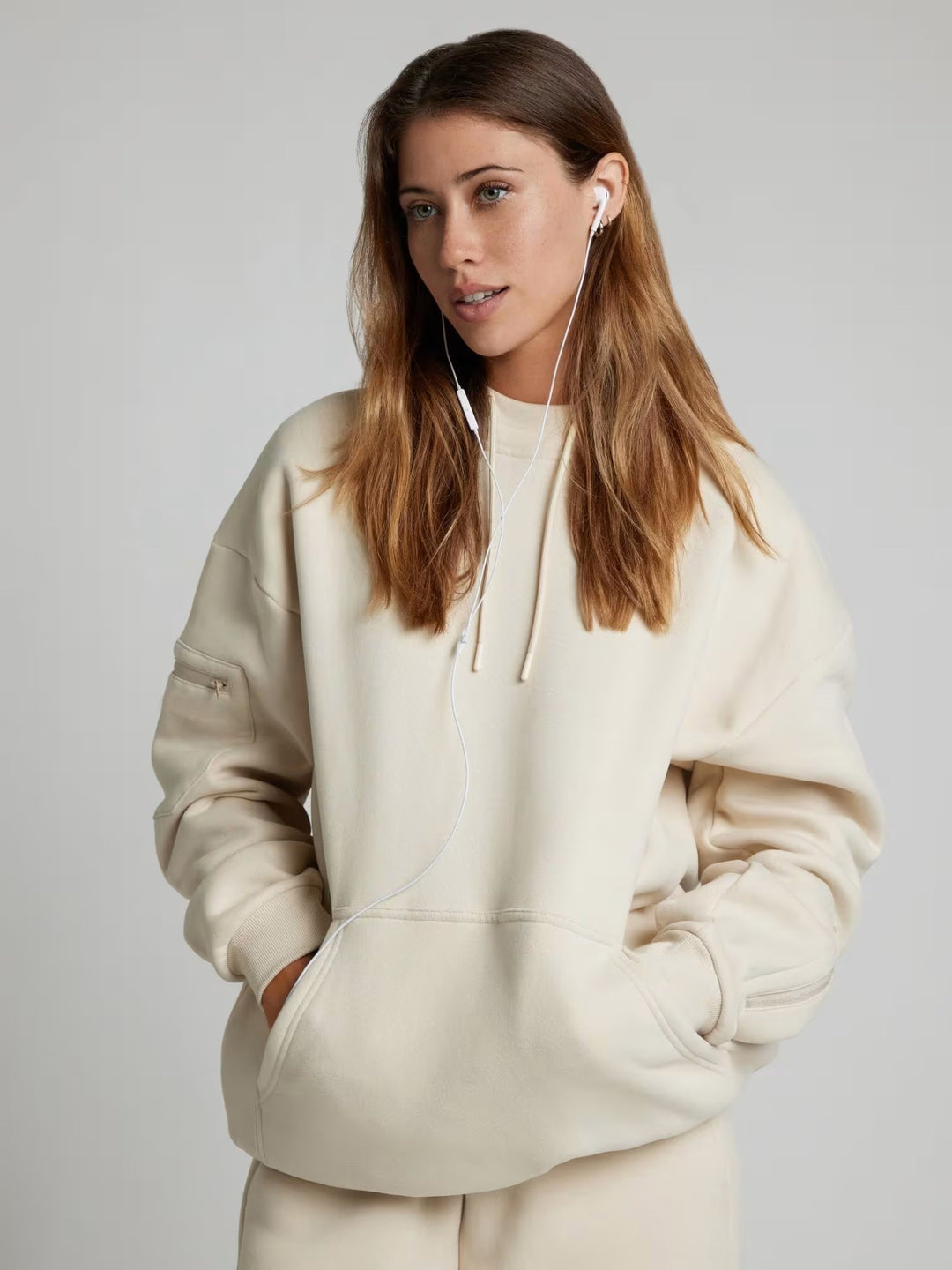 Damen Oversized Kapuzenpullover mit integrierter gepolsterter Schlafmaske Shop Nory
