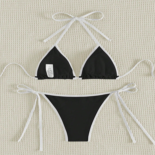 Damen Triangel-Bikini mit verstellbaren Bändern