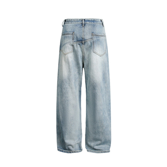 Damen Weite High‑Waist Jeans im Carpenter‑Style mit aufgesetzten Fronttaschen Shop Nory