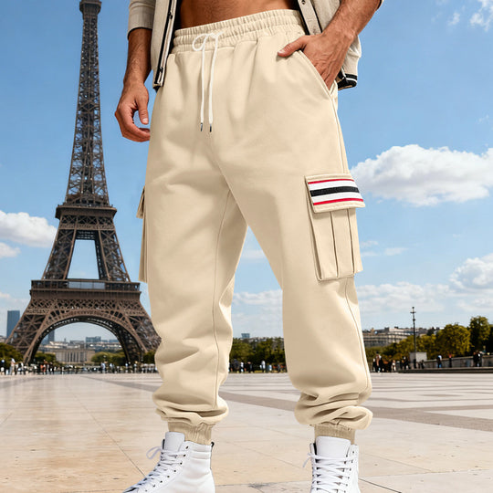Herren Cargo-Joggerhose mit aufgesetzten Klappentaschen und elastischem Bündchen Shop Nory