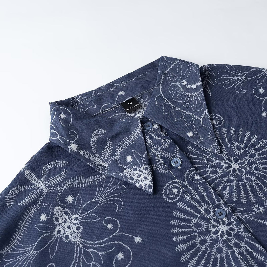 Damen Oversize-Buttonbluse mit Ballonärmeln und großem Hemdkragen Shop Nory
