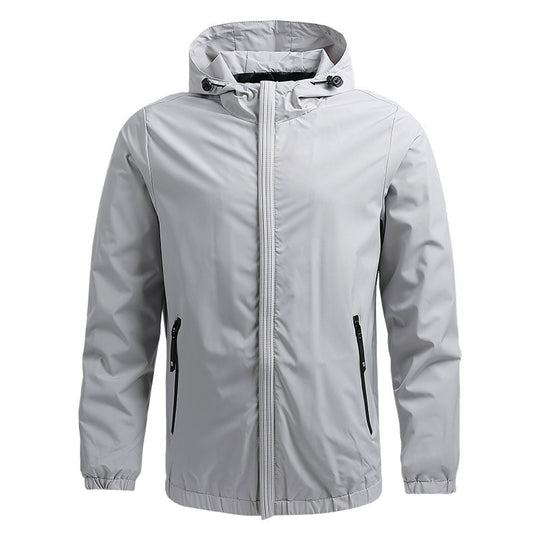 Herren Wasserabweisende Softshelljacke mit Kapuze, verdecktem Reißverschluss und elastischen Bündchen Shop Nory