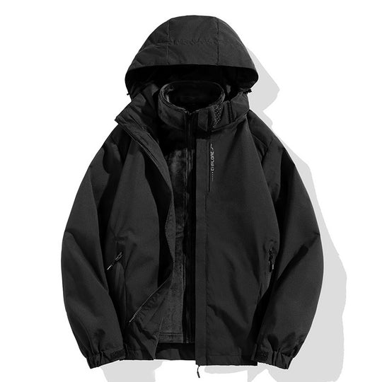 Herren zweiteilige Winterjacke mit abnehmbarer Fleece-Innenjacke wasserdicht winddicht Shop Nory
