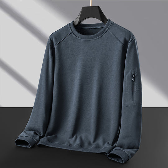 Herren Rundhals‑Sweatshirt mit Reißverschluss‑Ärmeltasche und funktionaler Jersey‑Qualität Shop Nory
