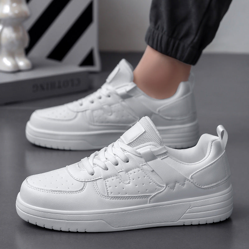 Unisex nan Plateausneaker aus Lederimitat mit atmungsaktivem Mesh-Zungenbereich und stoßdämpfender Profilsohle
