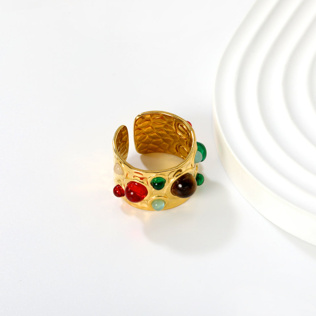 Damen Ring mit kunstvollem Design und funkelnden Kristallen Shop Nory