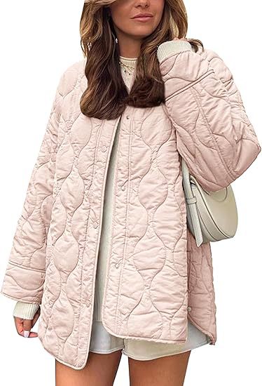 Damen Steppjacke im Oversize Design mit gewölbter Steppung und seitlichem Schlitz Shop Nory