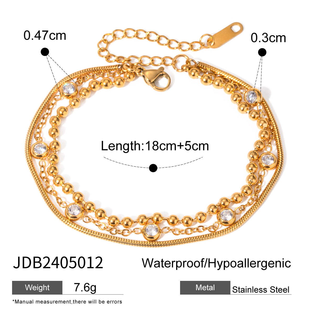 Damen Armband mit funkelnden Zirkonia und wasserdichtem Edelstahl Shop Nory