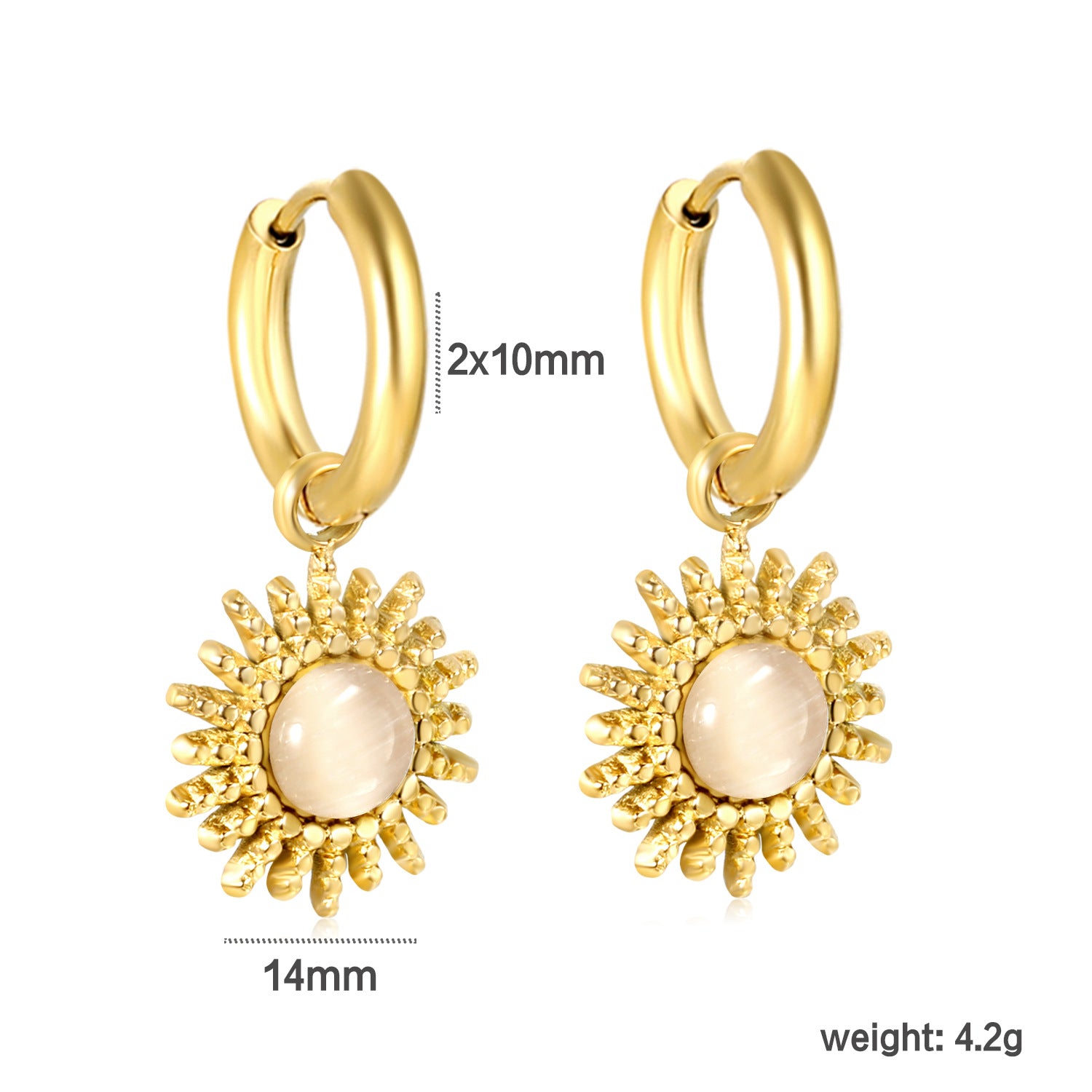 Damen Hängende Ohrhänger mit floralen Kristall-Details Shop Nory