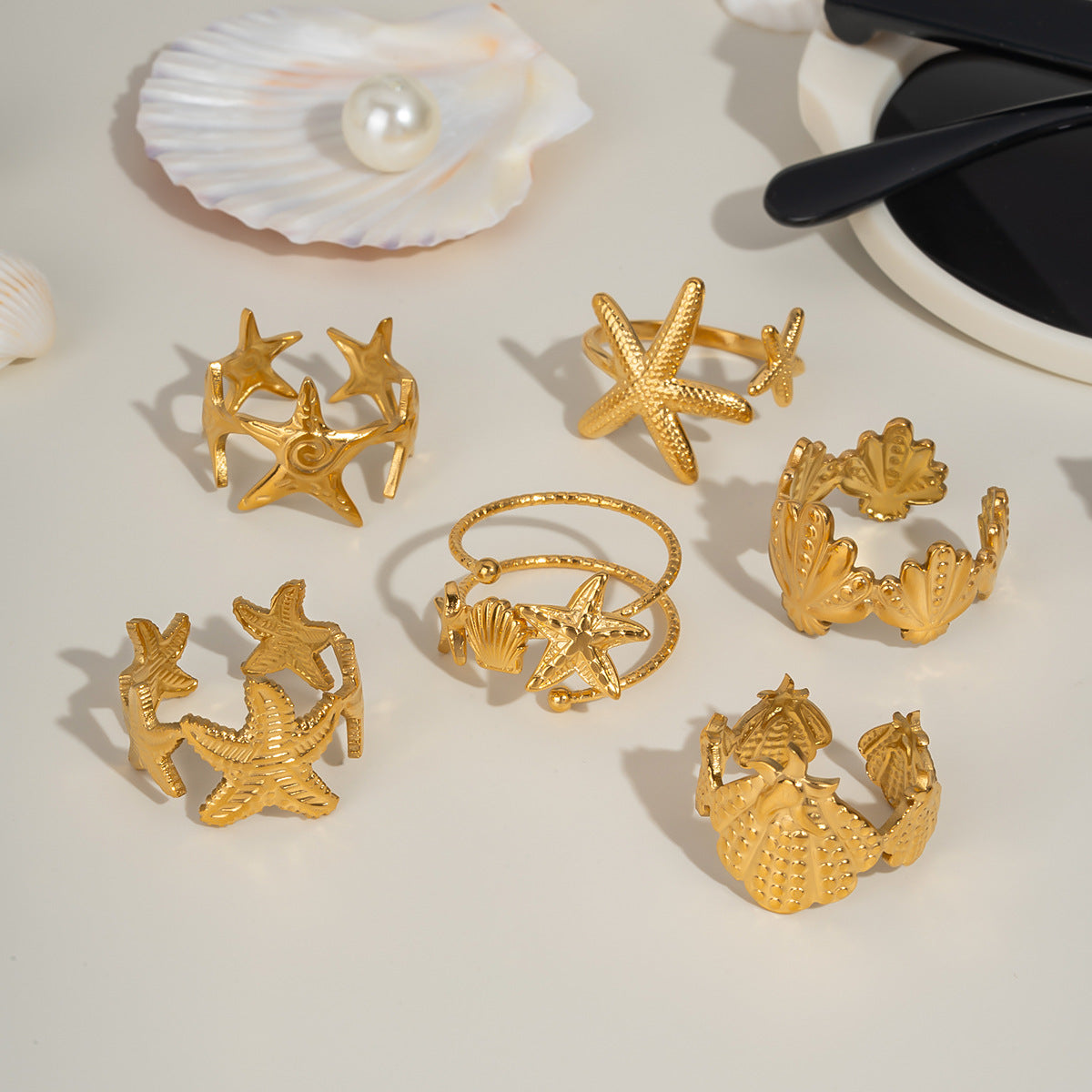 Damenring mit verstellbarem Sternmotiv Shop Nory