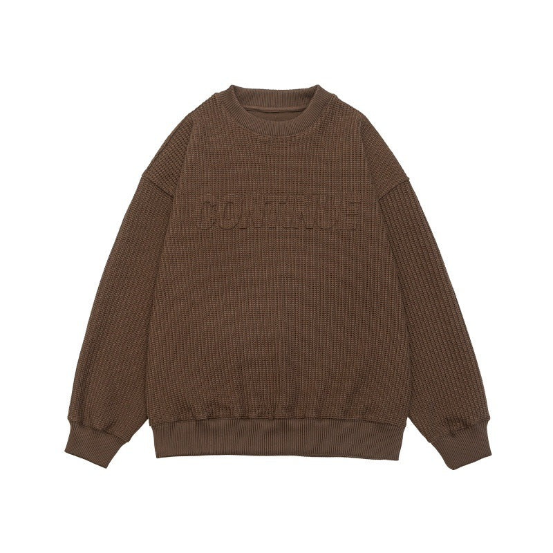 Unisex Boxy‑Strickpullover mit grober Rippenstruktur und Rundhalsausschnitt Shop Nory