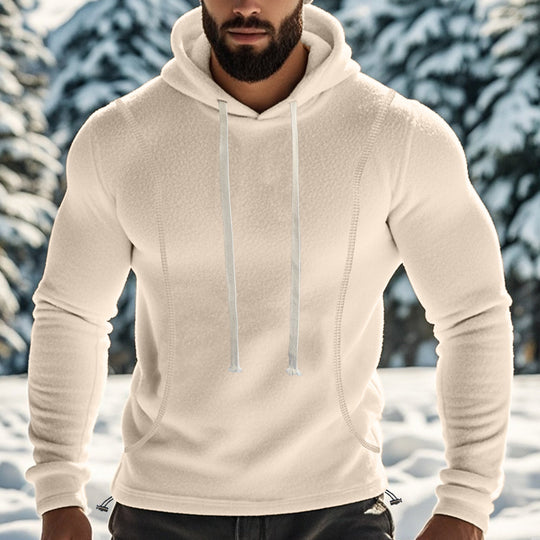 Kapuzenpullover Herren sportlich mit Kontrastnähten