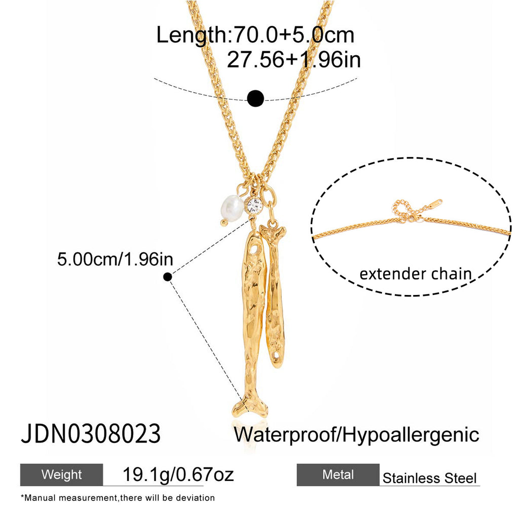 Damen Ohrhänger mit elegantem Fischdesign aus hypoallergenem Edelstahl Shop Nory
